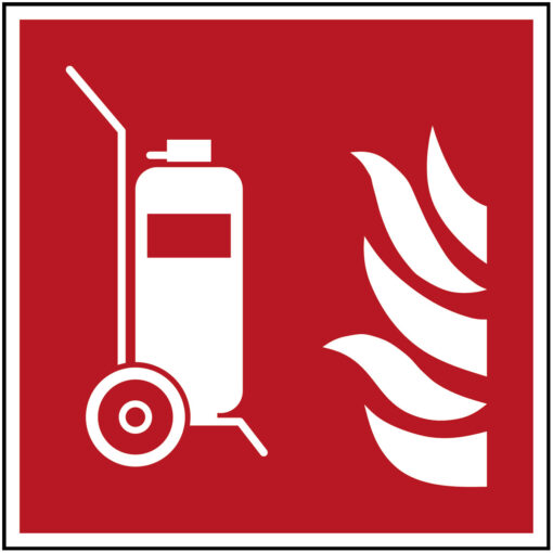 Schild Fahrbarer Feuerloescher ISO-7010
