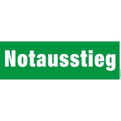 Rettungs-Schilder Notausstieg